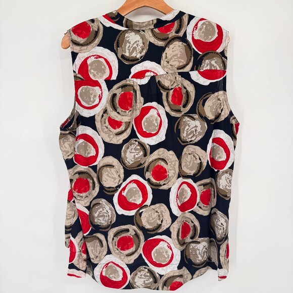 Alfani Woman Sleeveless Wrap Blouse top size 20W plus red Circle Print - Picture 9 of 10